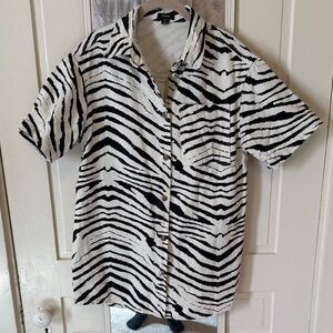 Black and White Zebra Print Shirt
